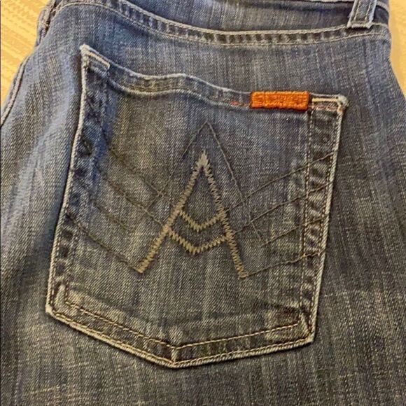 74AMK Men’s A Pkt Relaxed Blue Button Fly Jeans - Picture 2 of 7